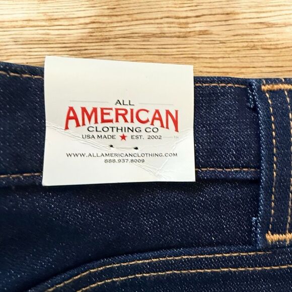 New WTH Tags All American Clothing Co. Men's Dark Stonewash Slim Fit Jeans 38X30 - Picture 5 of 7